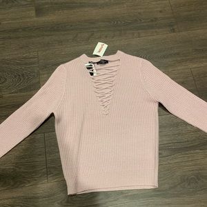 New With Tags Baby Pink Knitt Sweater!!